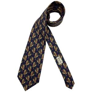 HARRODS Blue Bird Silk LUXURY Tie ENGLAND